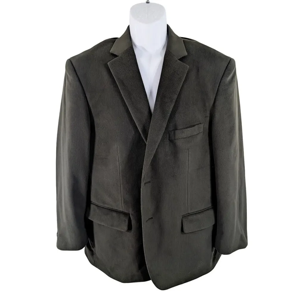 NWOT! PRONTO UOMO! ESPRESSO BROWN FINE, VELVETY CORDUROY 2 BUTTON JACKET! 46S
